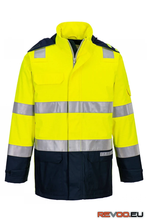 Bizflame Rain+ Hi-Vis Light Arc lángálló kabát Portwest FR605