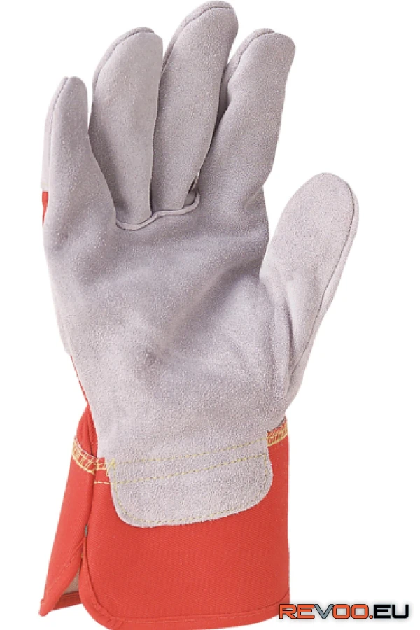Bőrkesztyű marhahasíték vászon kézháttal (12 pár) Euro Protection 1155