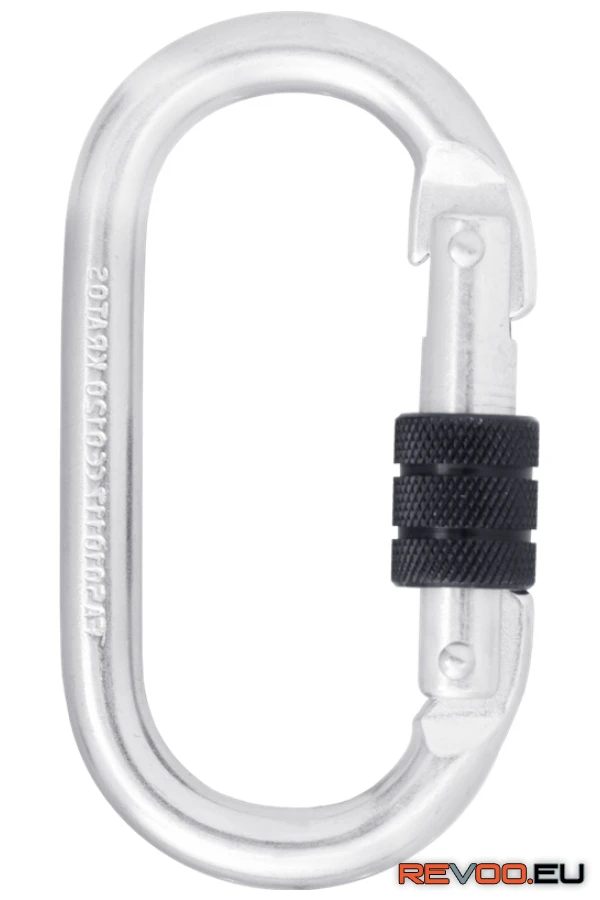 Csavarosan zárható acél karabiner, 18mm nyitótávolsággal Kratos KRA-FA5010117