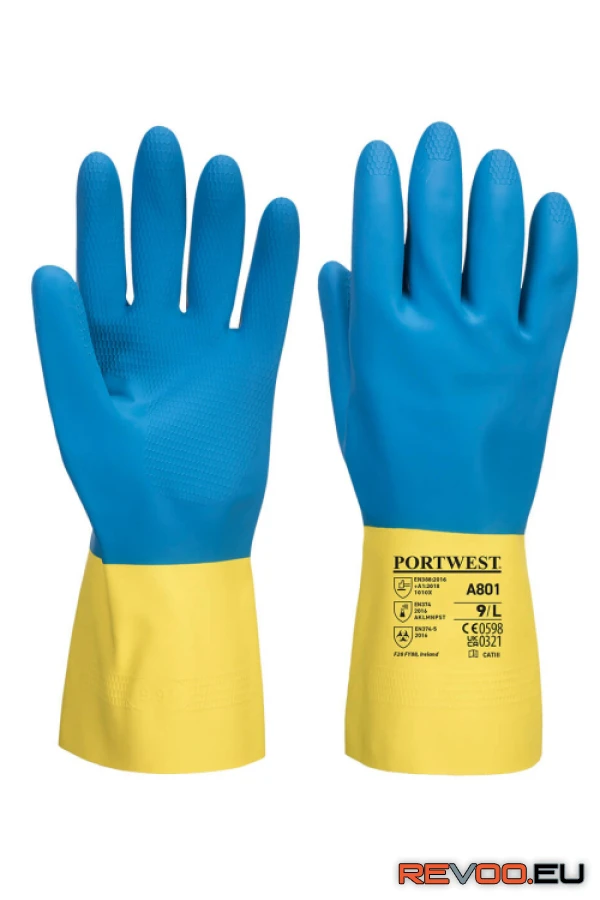 Duplán mártott latex kesztyű Portwest A801