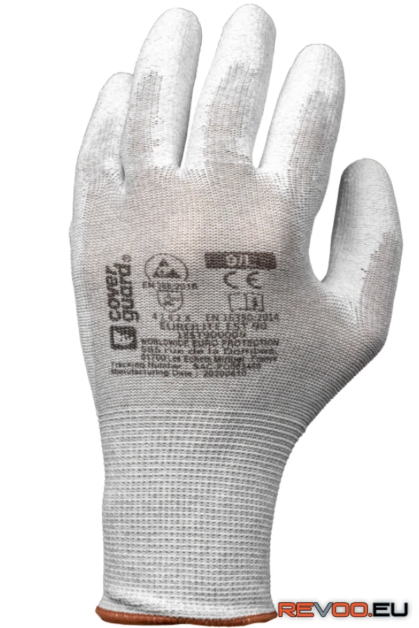 Est90 Eurolite tenyéren PU mártott kesztyű Coverguard 1EST900
