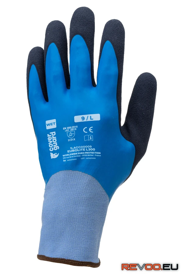 Eurolite L300 duplán mártott latex kesztyű Coverguard 1LACC00