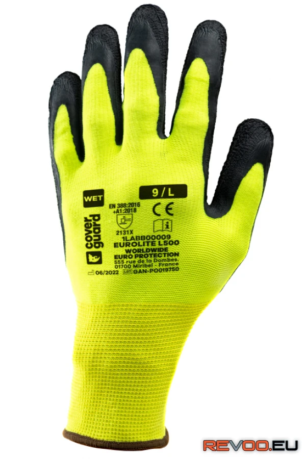 Eurolite L500 Hi-Vis sárga védőkesztyű Coverguard 1LABB00