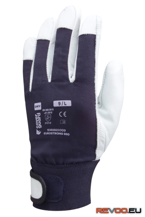 Eurostrong 860 színkecskebőr kesztyű dzsörzé kézháttal Coverguard 1DRI860