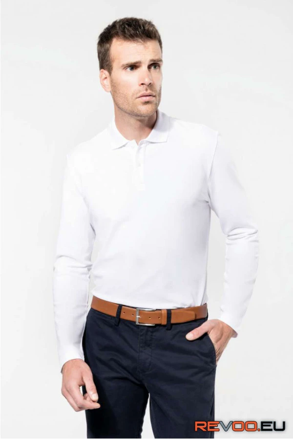 Férfi hosszú ujjú supima póló shirt Kariban Premium PK202
