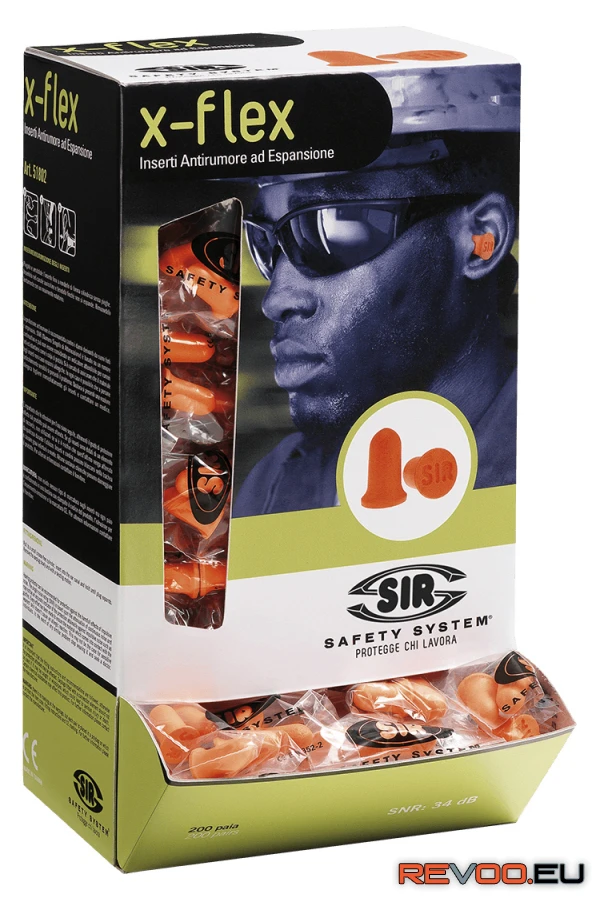 Füldugó SNR 34dB X-Flex (200pár) Sir Safety System SSY-FC1112