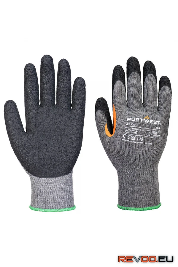 Grip 10 latex megerősített hüvelykujjas kesztyű (12 pár) Portwest A106