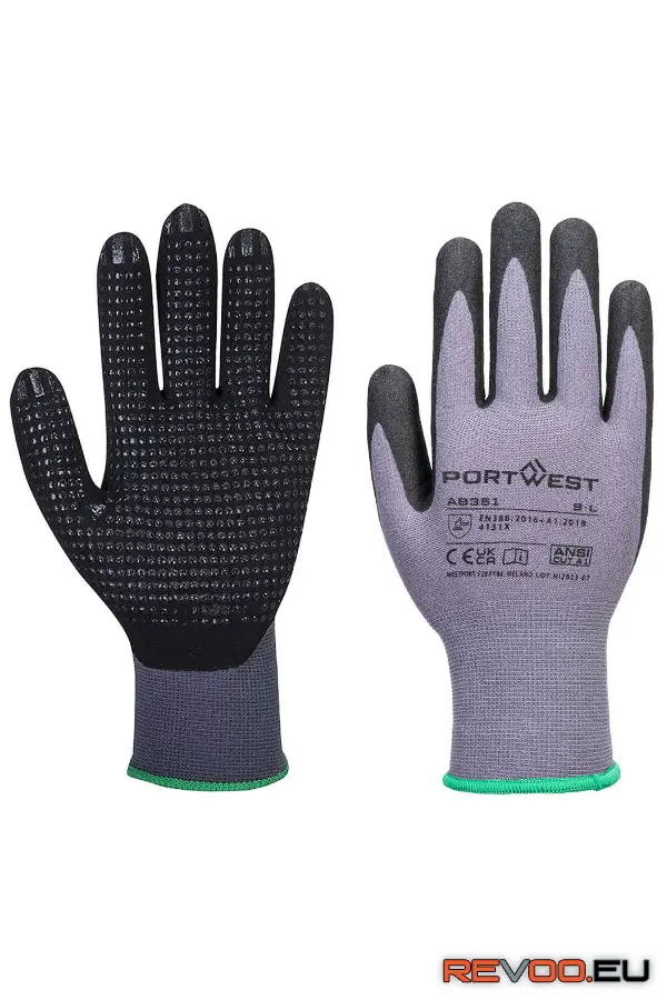 Grip 15 nitril pöttyös kesztyű (12 pár) Portwest AB351
