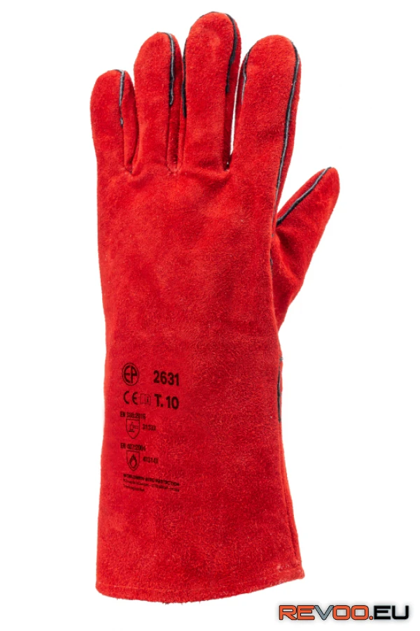 Hegesztőkesztyű marhahasíték, belső pamutbéléssel (12 pár) Euro Protection MO2631