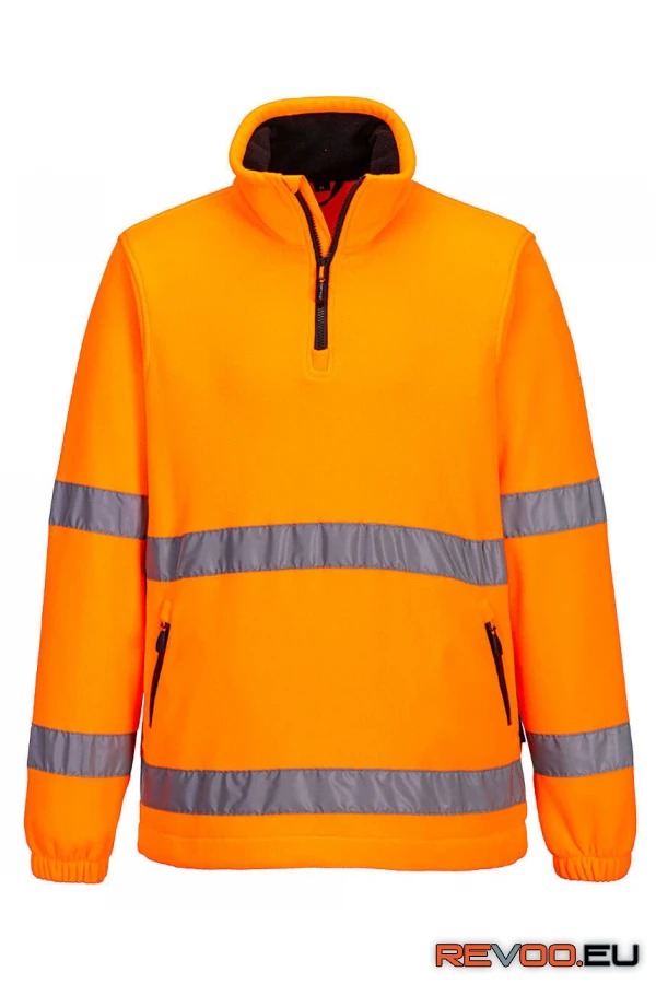 Hi-Vis féligcipzáras polárfelső Portwest F302