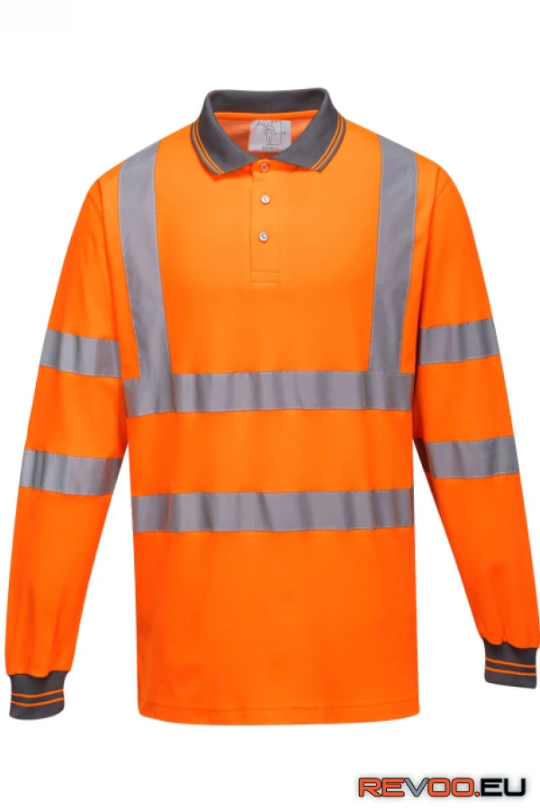 Hosszú ujjú Cotton Comfort galléros póló Portwest S271