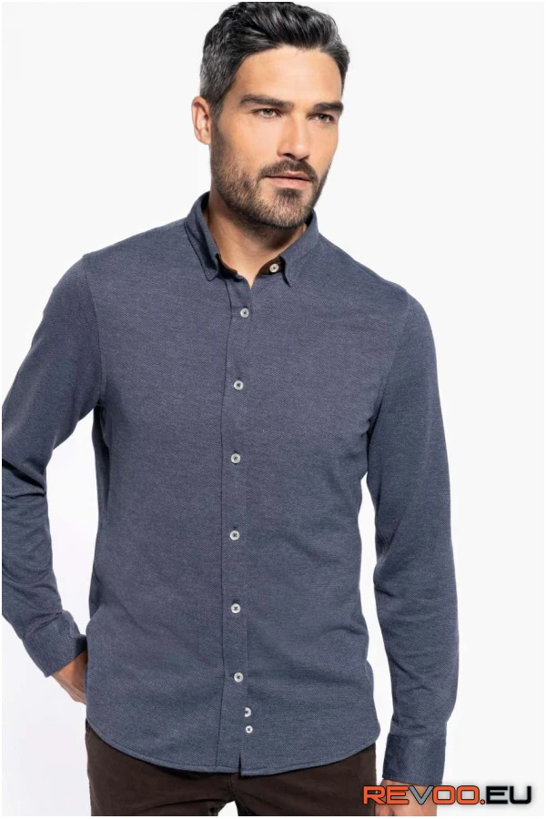 Hosszú ujjú kötött ing (jacquard) Kariban KA507