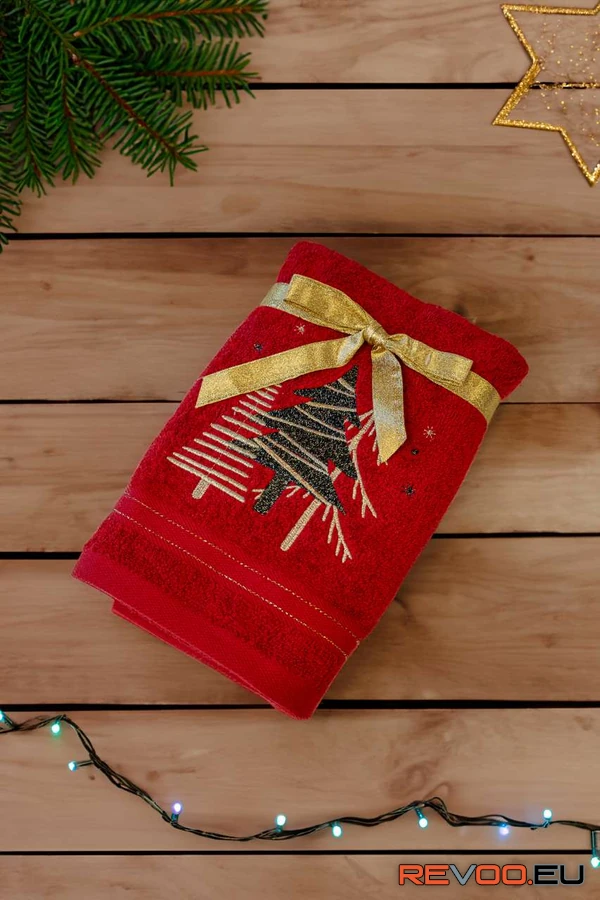Karácsonyi törölköző - fenyők Olima OLXMAS01