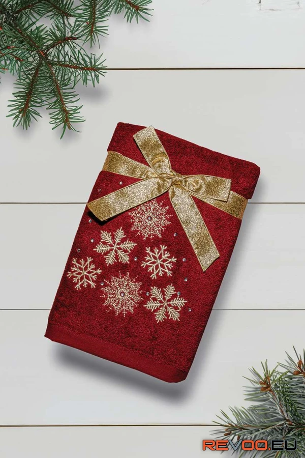 Karácsonyi törölköző - hópelyhek I Olima OLXMAS14