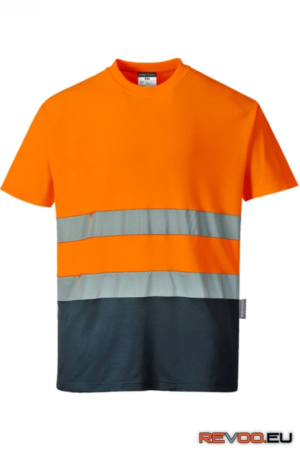 Kéttónusú Cotton Comfort póló Portwest S173
