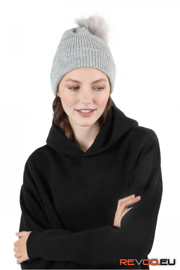 Kötött Bobble sapka újrahasznosított fonalból K-UP KP555
