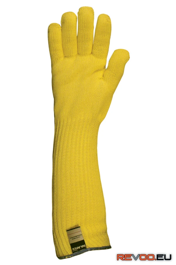 Kötött sárga kevlar kesztyű, 350 Celsius fokig hőálló, pamut belső Euro Protection MOGAN4659