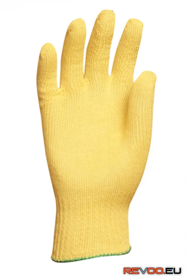 Kötött vékony sárga kevlar kesztyű, vágásbiztos, hőálló Euro Protection MO4600