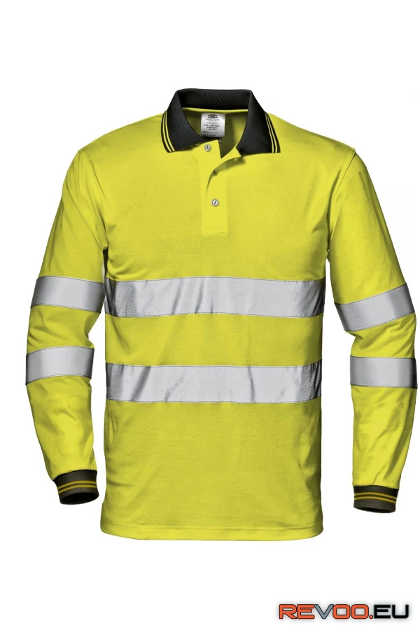 Max Comfort jól láthatósági hosszú ujjú galléros póló Sir Safety System SSY-MC3815E1-L