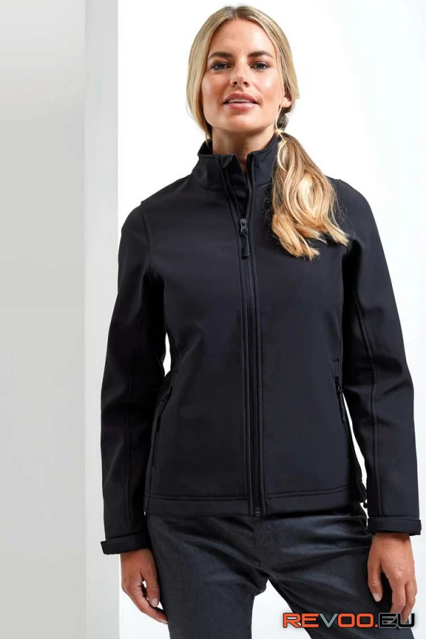 Női szélálló nyomtatható és újrahasznosított softshell kabát Premier PR812