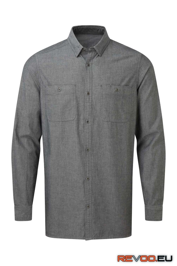 Organikus fairtrade chambray férfi ing Premier PR247