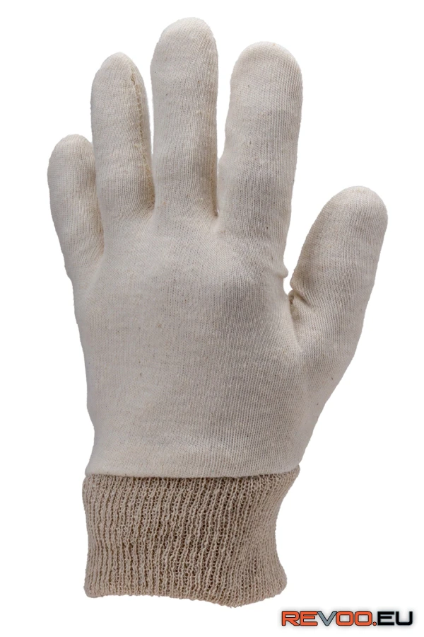 Pamutkesztyű, 30 grammos interlock, mandzsettával (10 pár) Euro Protection MO4100