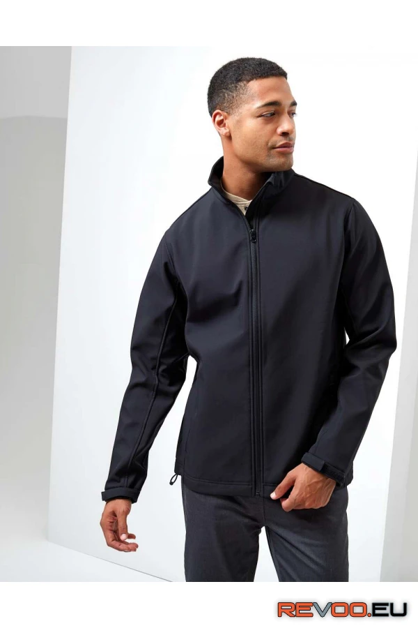 Szélálló nyomtatható és újrahasznosított softshell férfi kabát Premier PR810