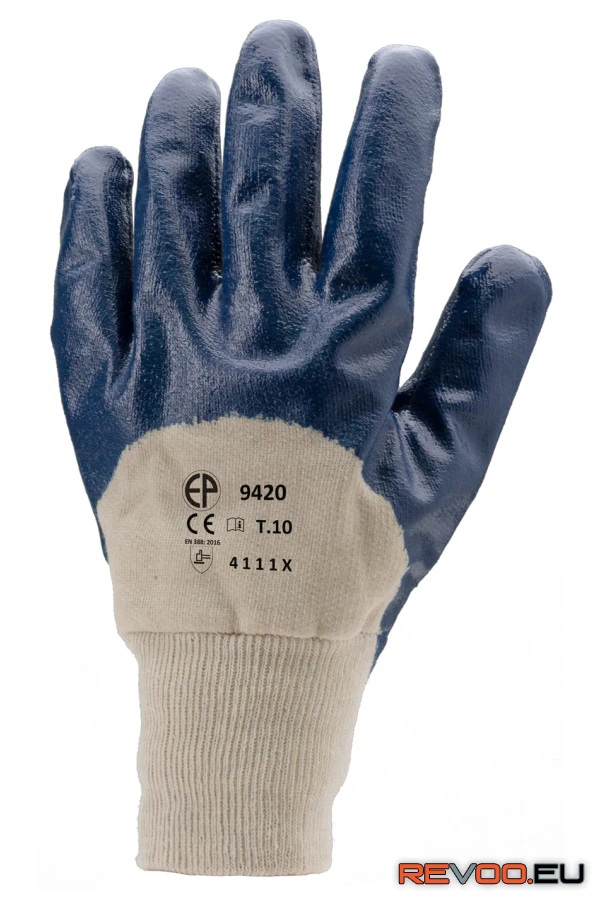 Tenyéren mártott nitril kesztyű Euro Protection MO9420