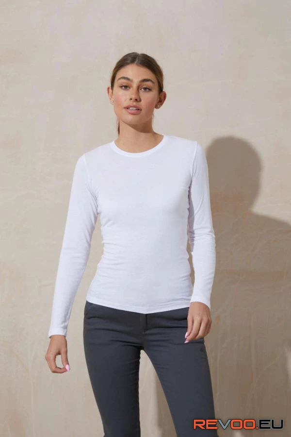 Tri-blend kevertszálas hosszú ujjú lányka póló Just Ts JT002F